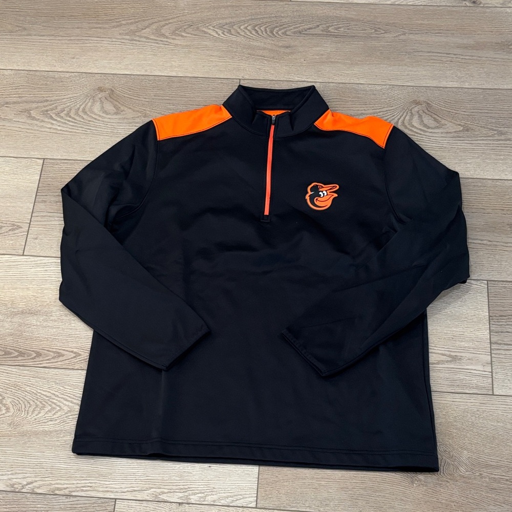 MLB Baltimore Orioles Quarter-Zip Warm Up Sweater. Men's XL. Like new condition.